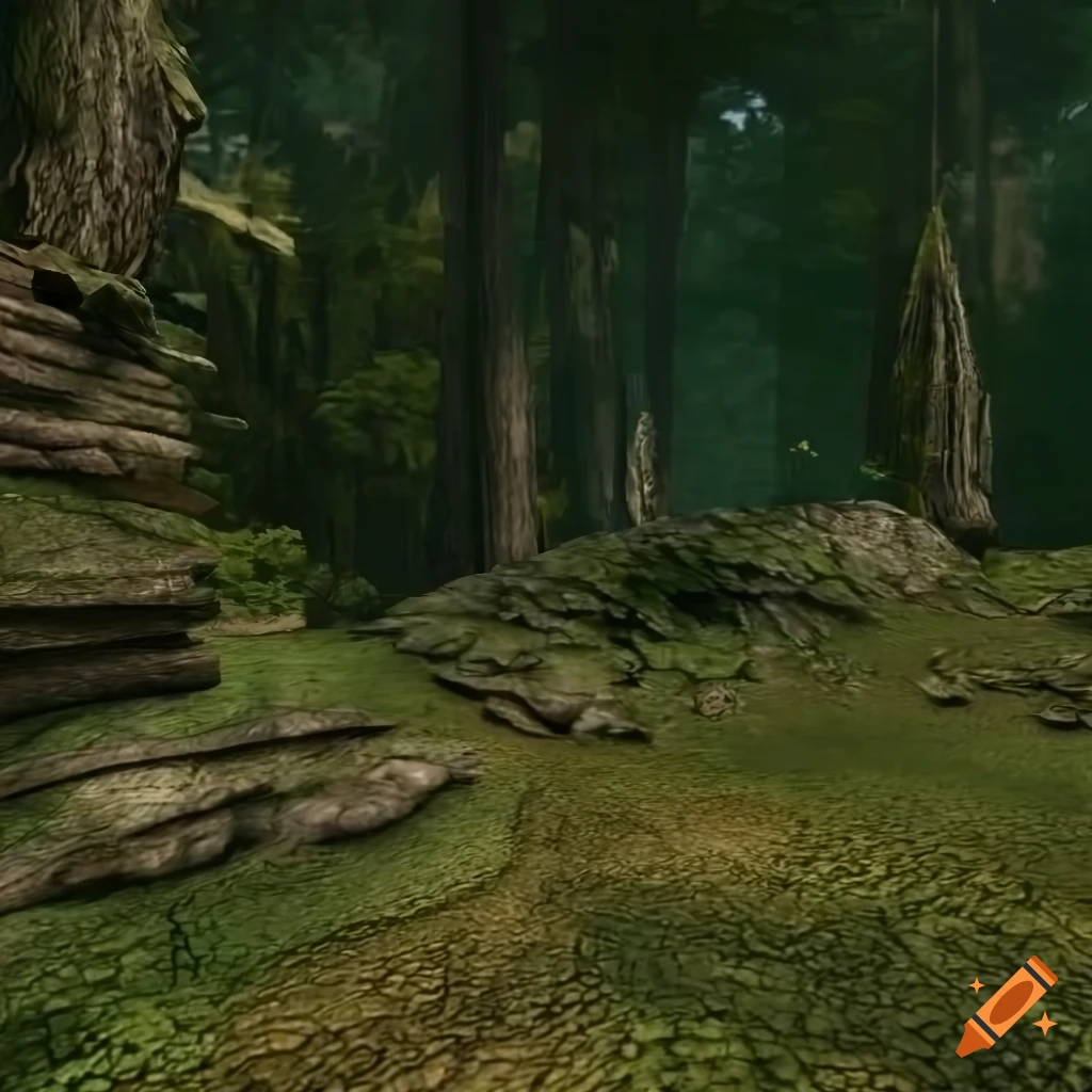 Screenshot Of A Mountain Forest In A 3d Rpg Game On Craiyon screenshot-of-a-mountain-forest-in-a-3d-rpg-game-on-craiyon