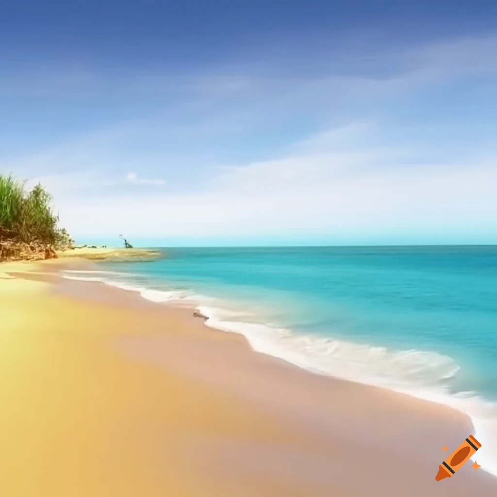view of a beautiful sunny beach