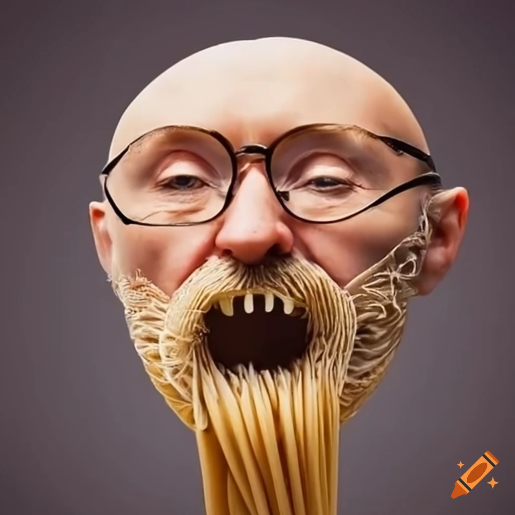 Funny pasta in the shape of phil collins's face