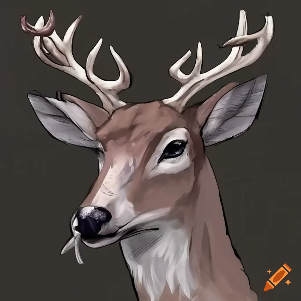image of a deer with snake fangs