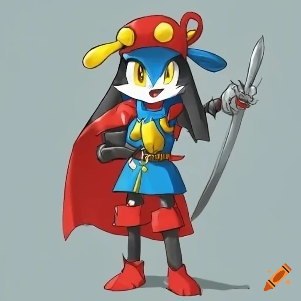 klonoa character in dragon quest-style armor