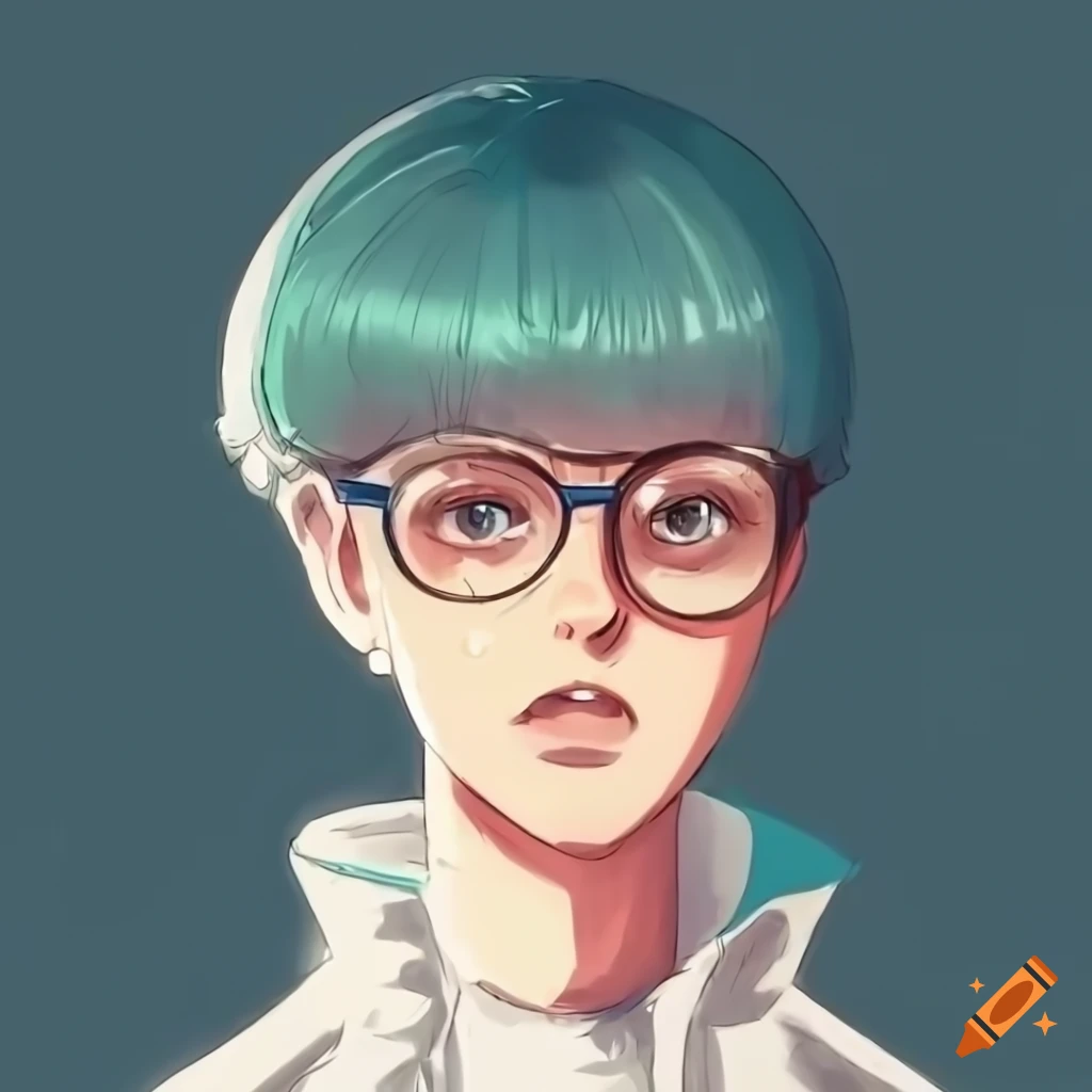 Animestyle illustration of a guy in a laboratory