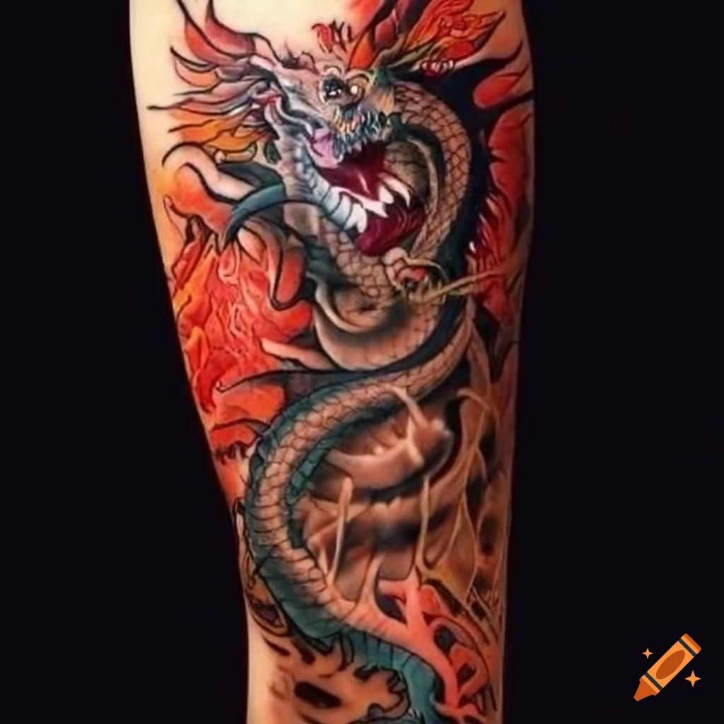 Haku from Spirited Away in dragon form flying wrapping around the wrist and forearm  tattoo idea | TattoosAI