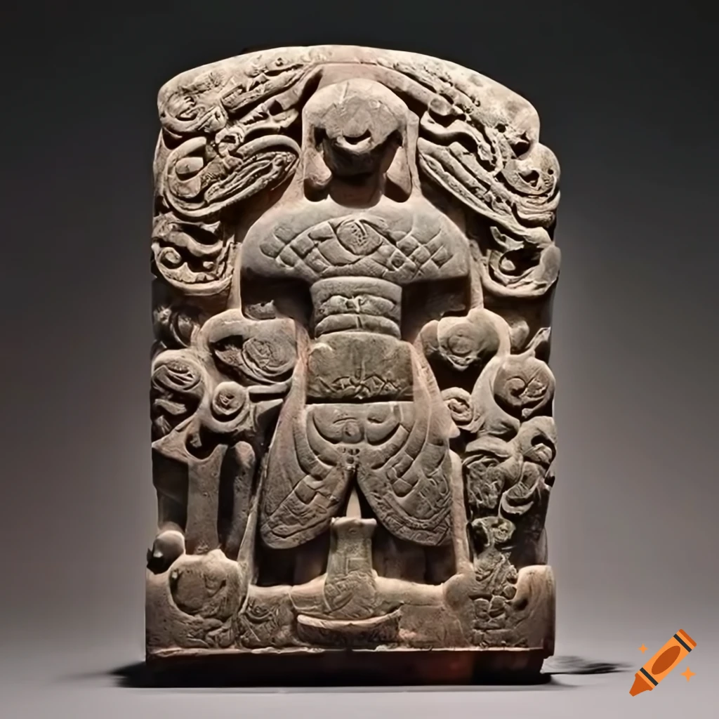 eerie stone tablet carvings from the Chinese Hun Dynasty