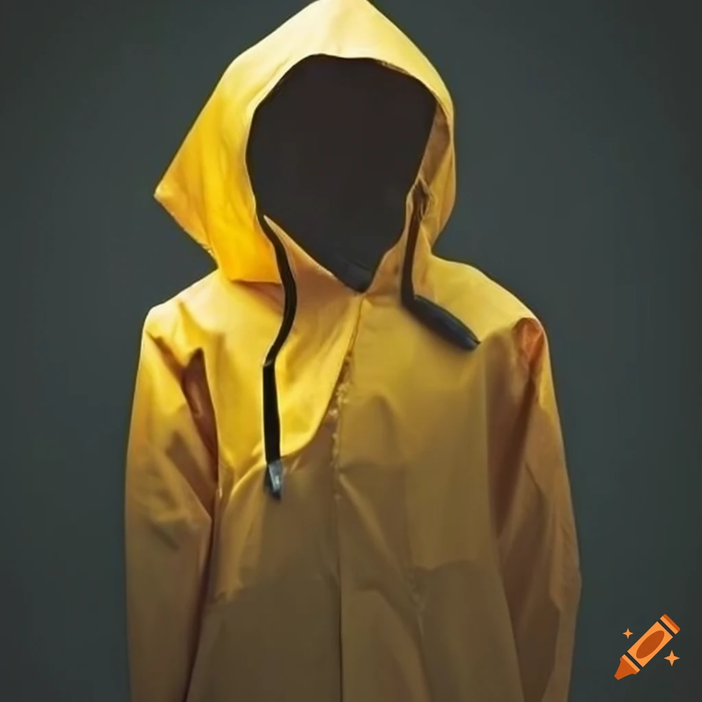 Yellow rain jacket on Craiyon