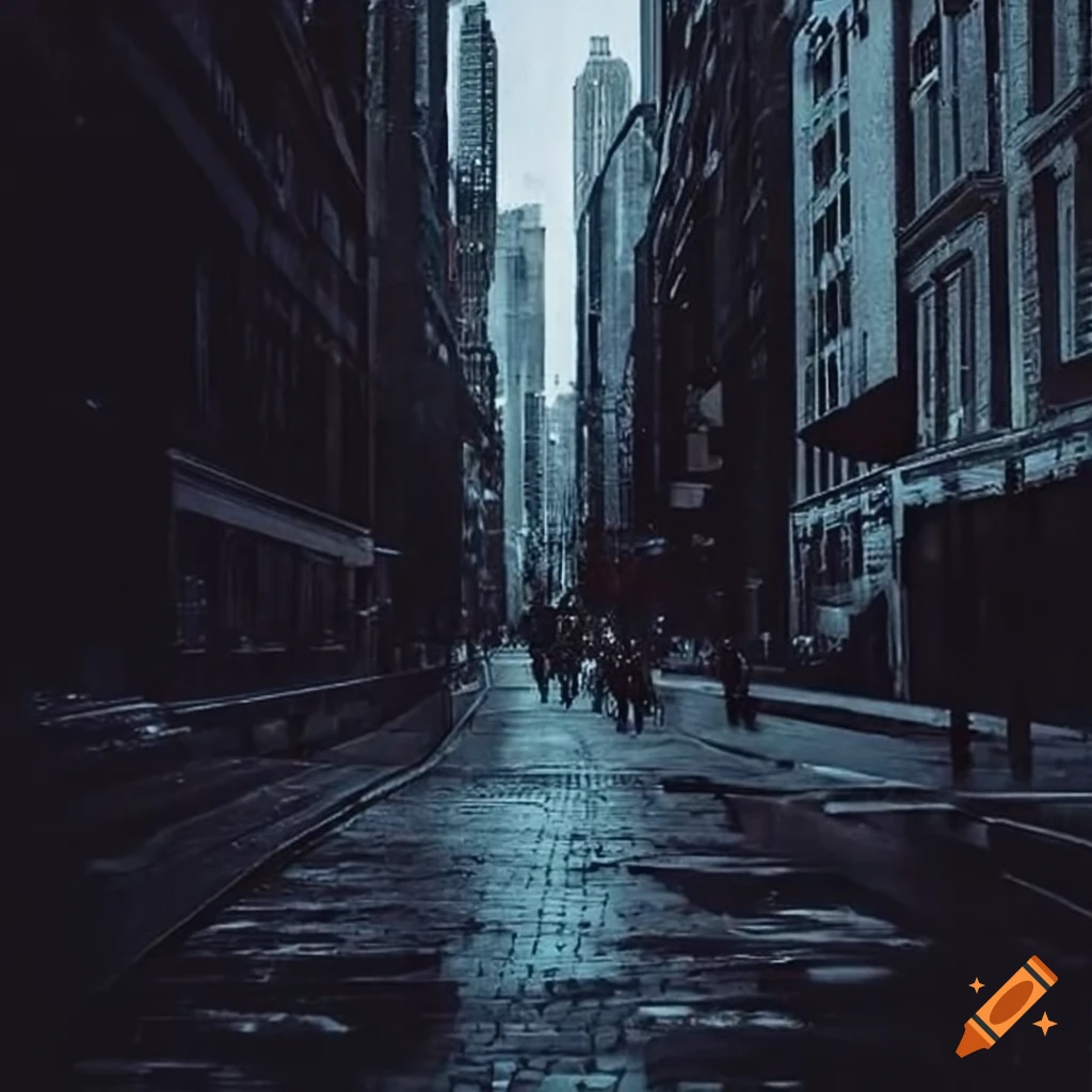 dark street in New York City