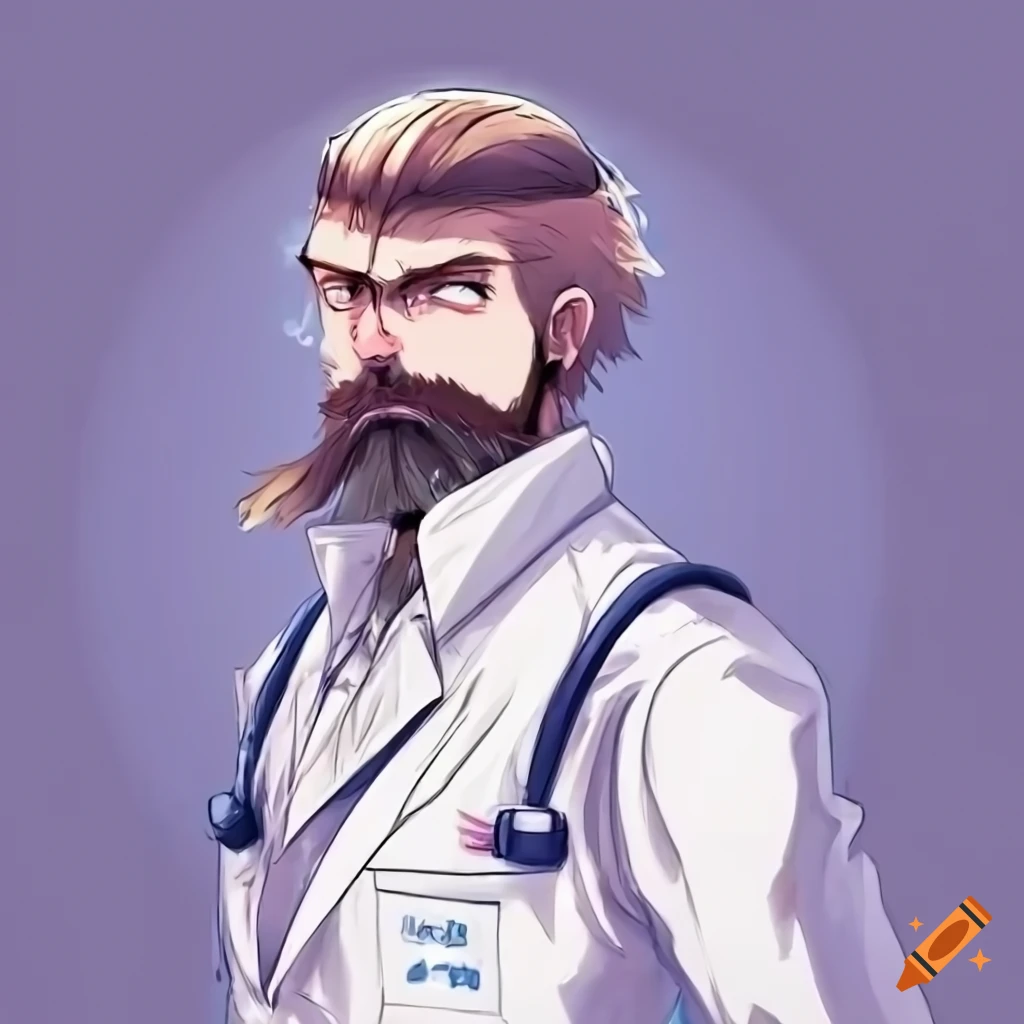 Lexica - Man with anime hair and beard