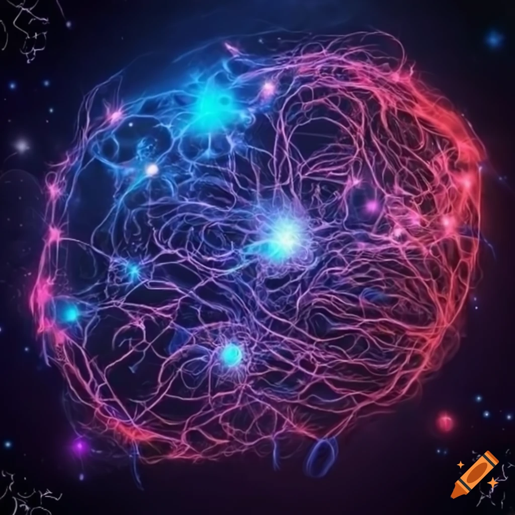 artistic depiction of neurons and the universe