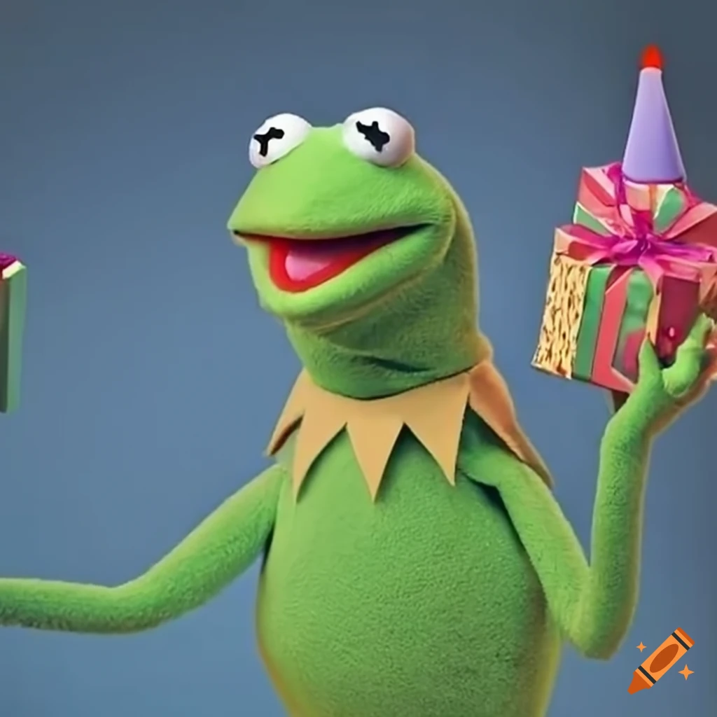 Kermit The Frog Celebrating His Birthday On Craiyon