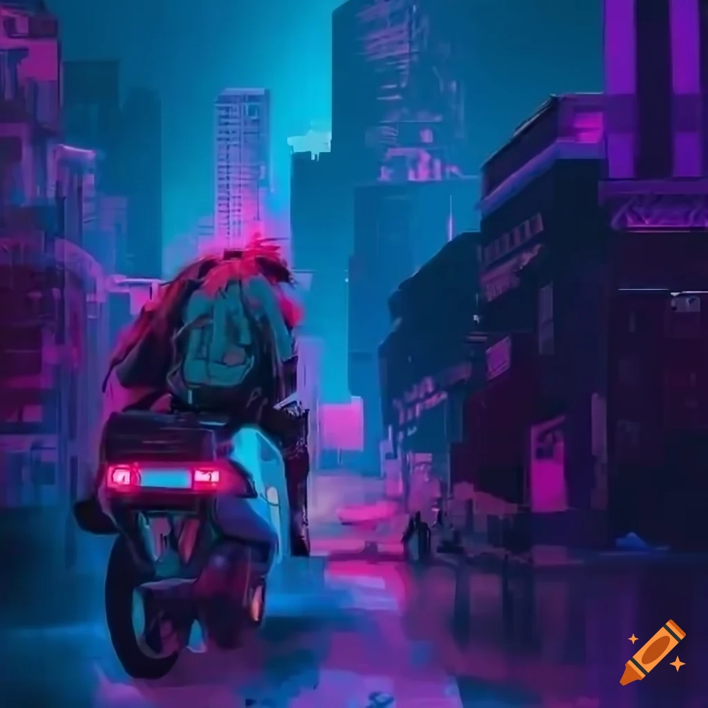 Cyberpunk 2077, blue, city, neon, night, pink, purple, HD phone