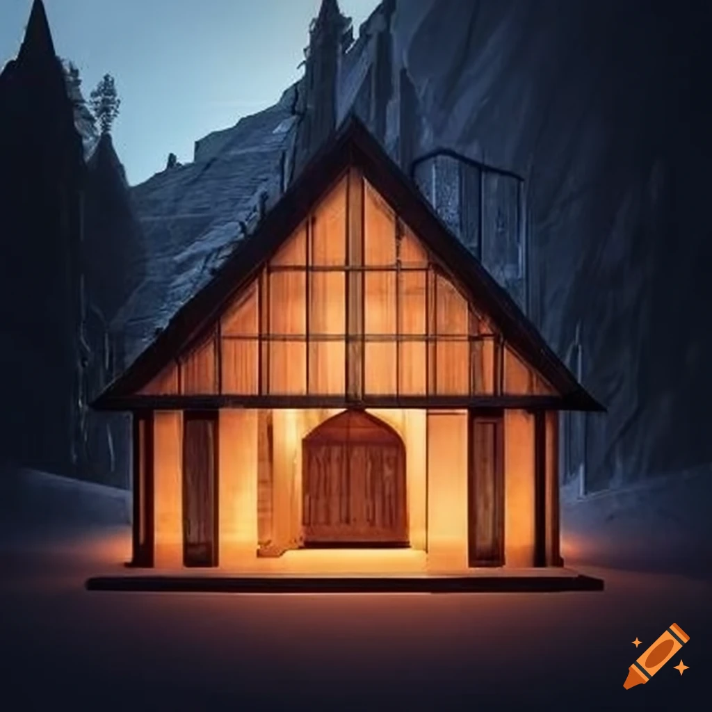 illusory cathedral-like cabin architecture