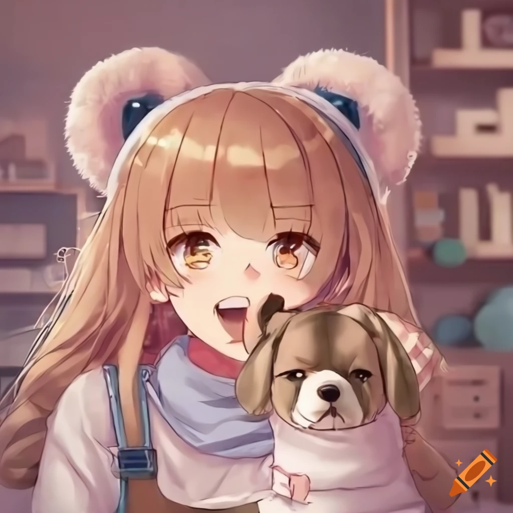 Anime girl with puppy ears .. Animated Pictures for Sharing #125068218 |  Blingee.com