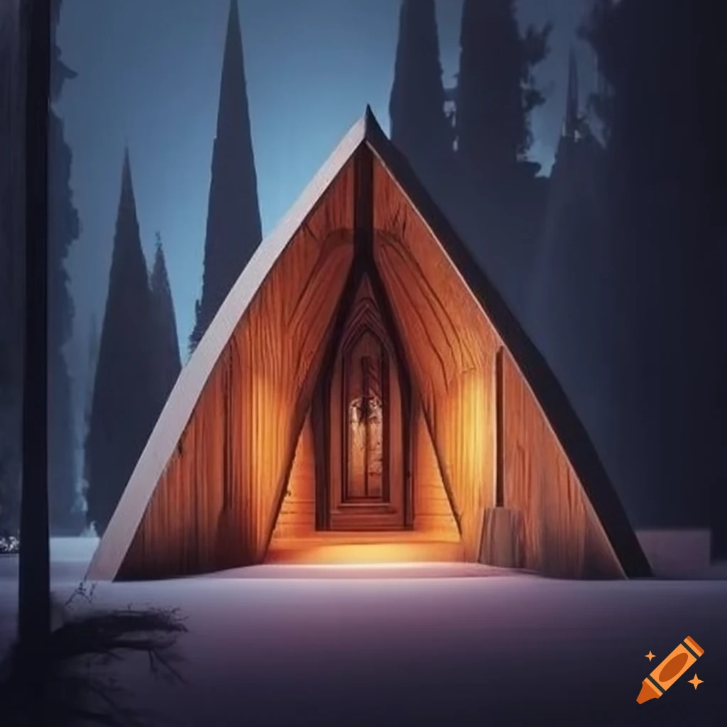 illusion of a dreamy architecture cabin