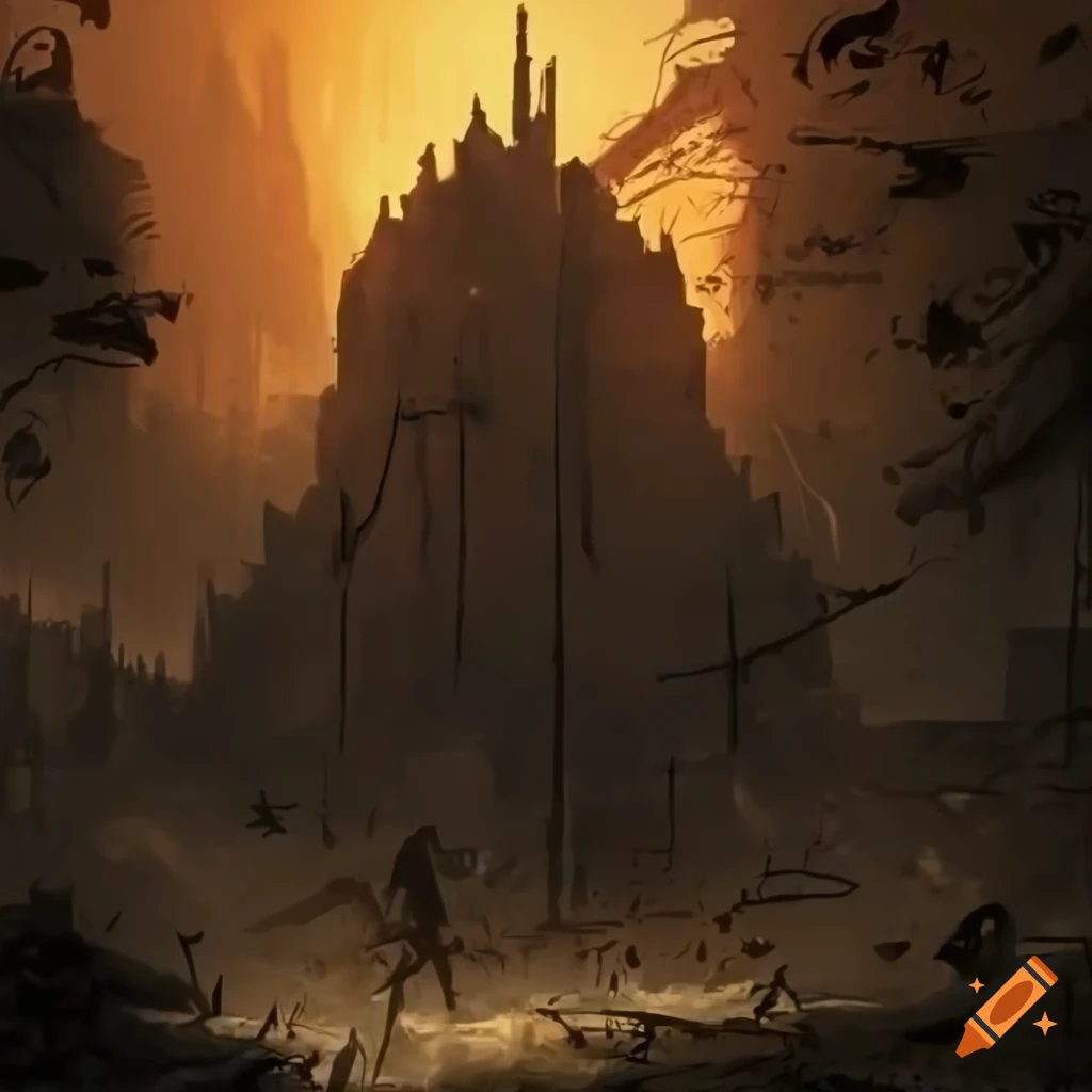 desolate post-apocalyptic landscape