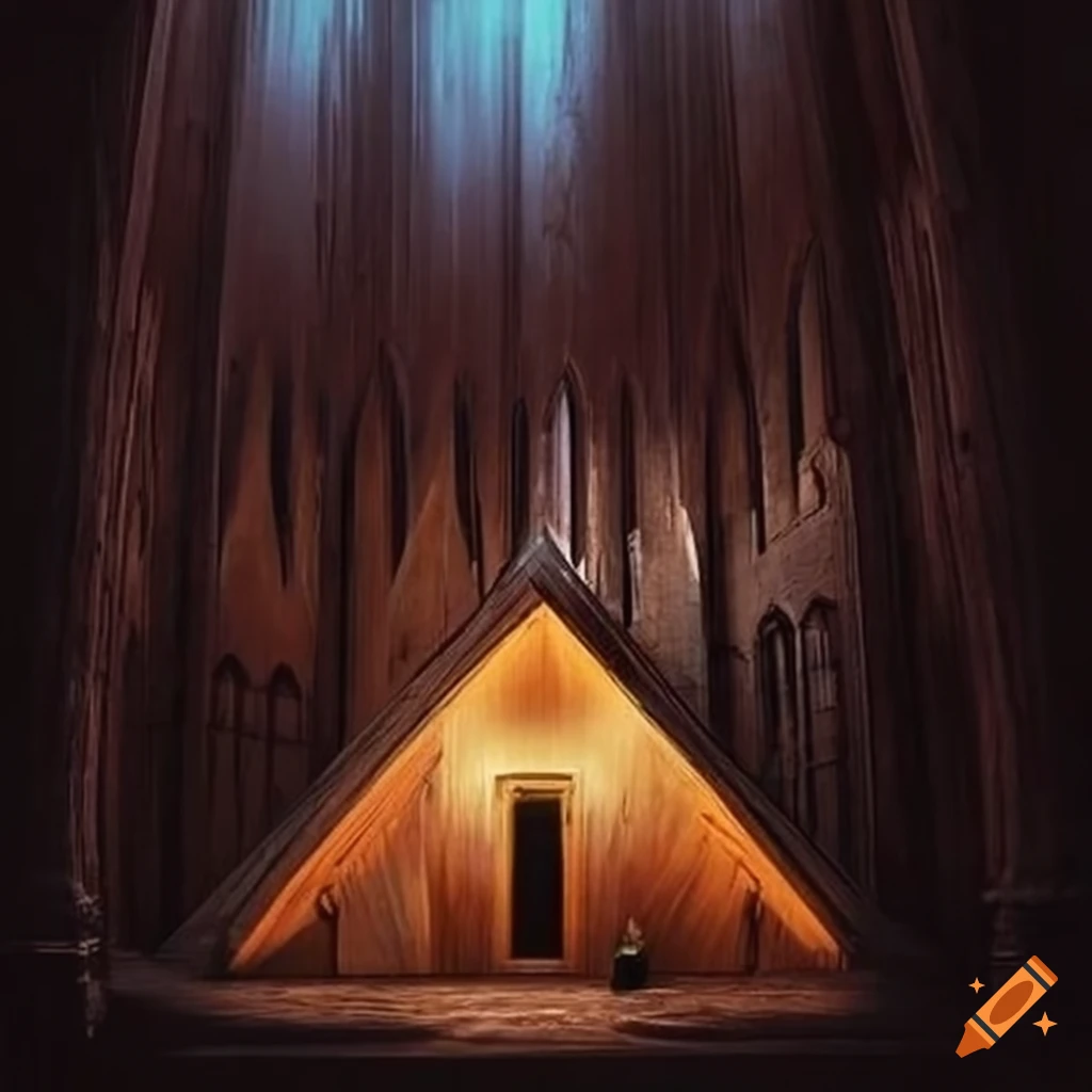illusion of a dreamy architecture cabin