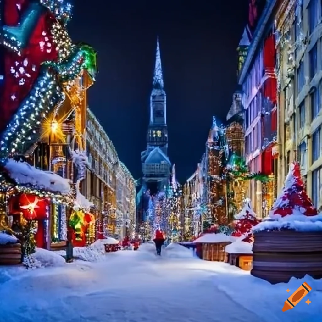 Christmas cityscape on Craiyon