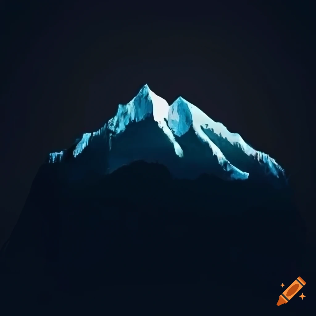 dark digital art of a mountain landscape