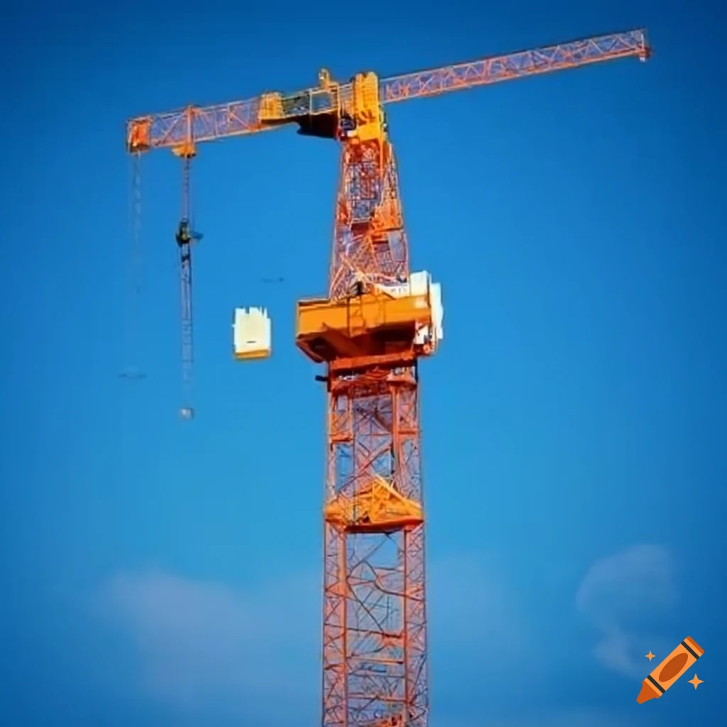 Inspection of a tower crane on Craiyon