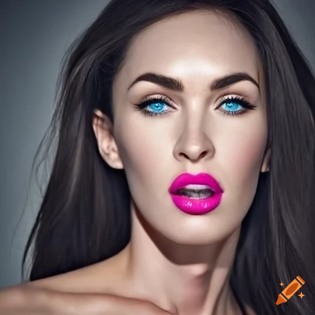 Portrait of a beautiful woman with dark hair and blue eyes on Craiyon