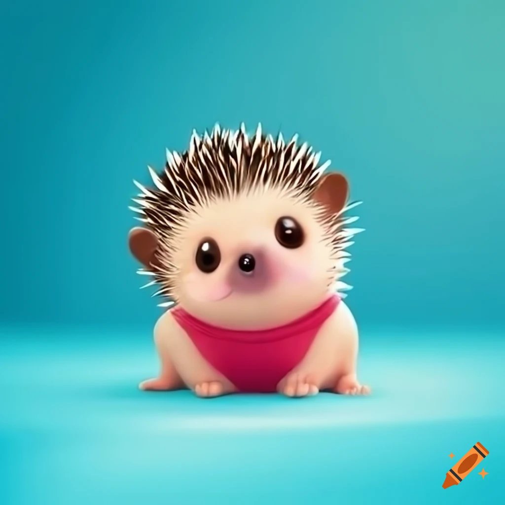 Adorable hedgehog in a swimsuit on Craiyon