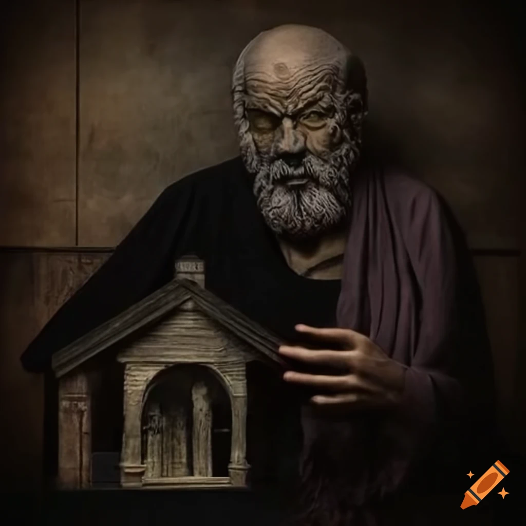 poster of a haunted house with Socrates