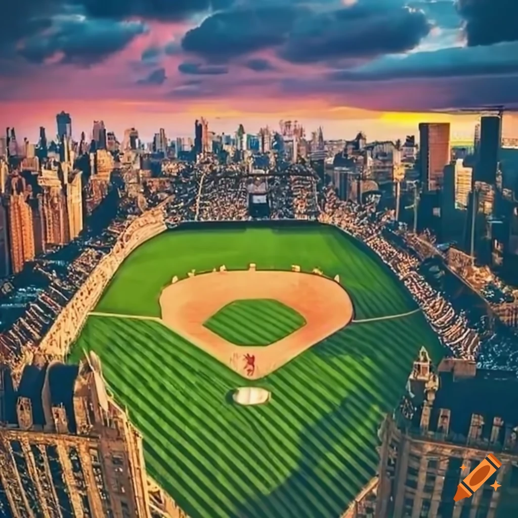 Baseball game at central park, new york