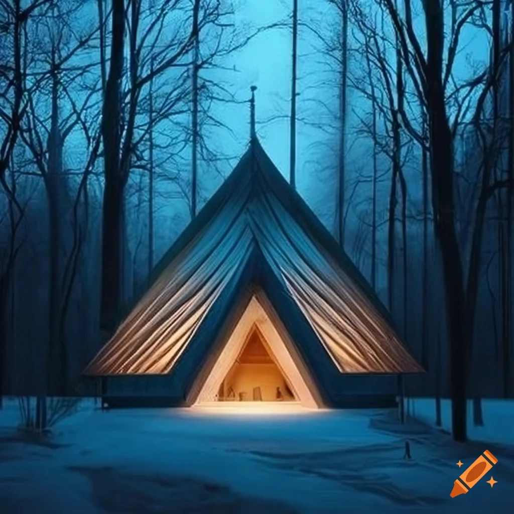 illusory comfort architecture of a cathedral-like cabin