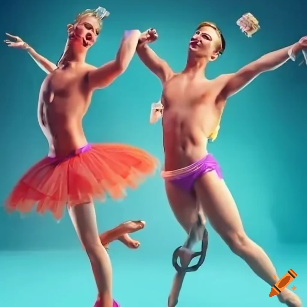 beer belly ballet dancers at a pool party