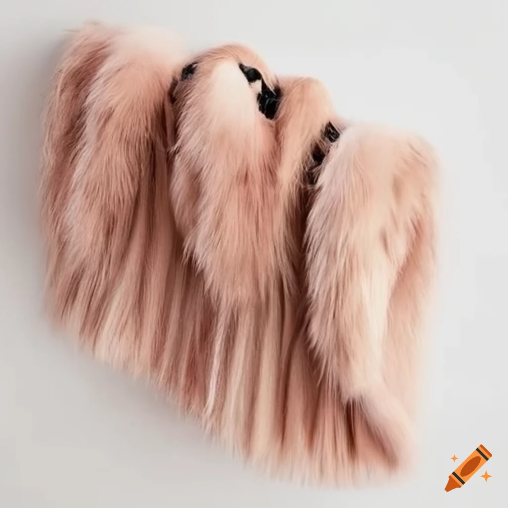 avant garde fur bag with tension pleats by Sia Arnika
