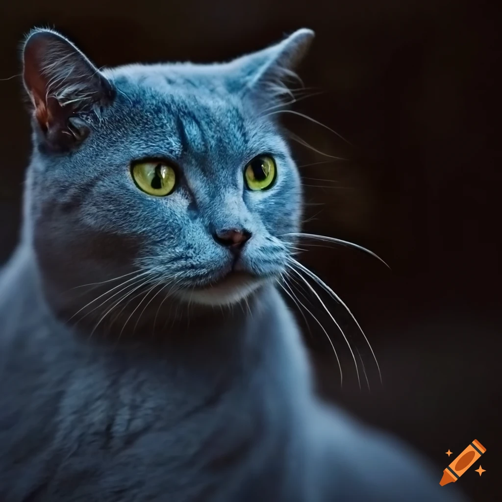 Blue cat walking in paris on Craiyon