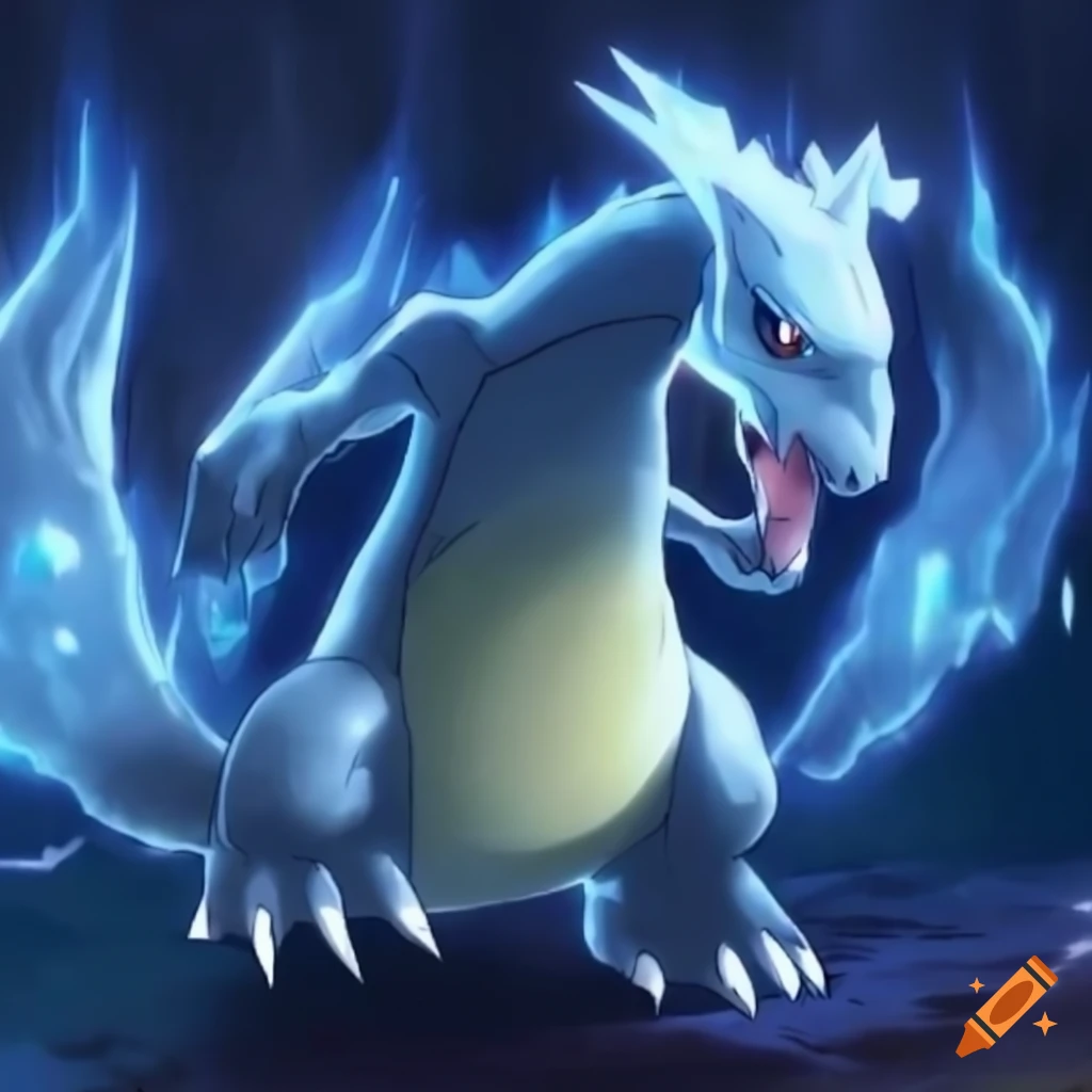 Anime Depiction Of Ice type Charizard On Craiyon