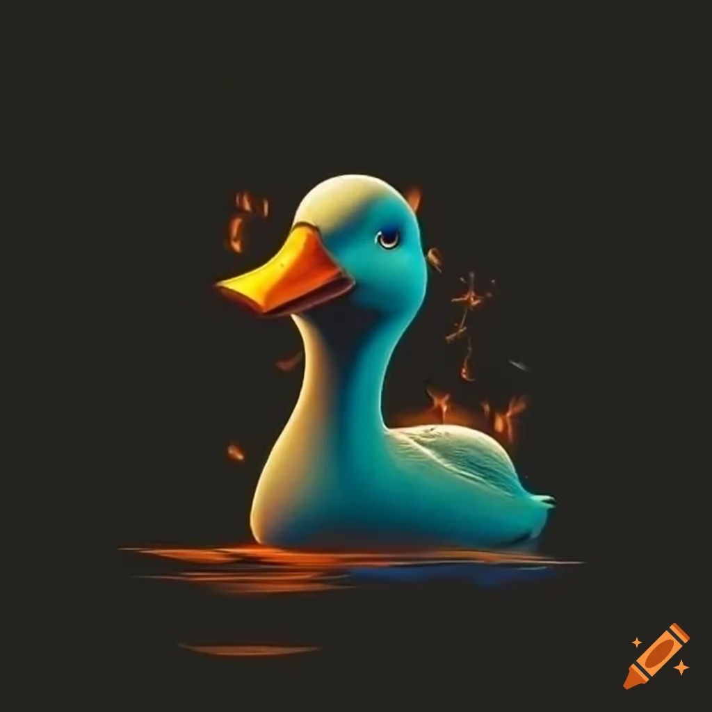 duck logo symbol made from luX text
