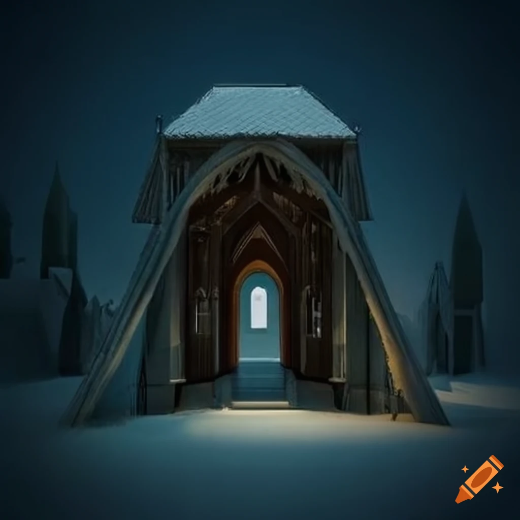 illusory cathedral-like cabin architecture