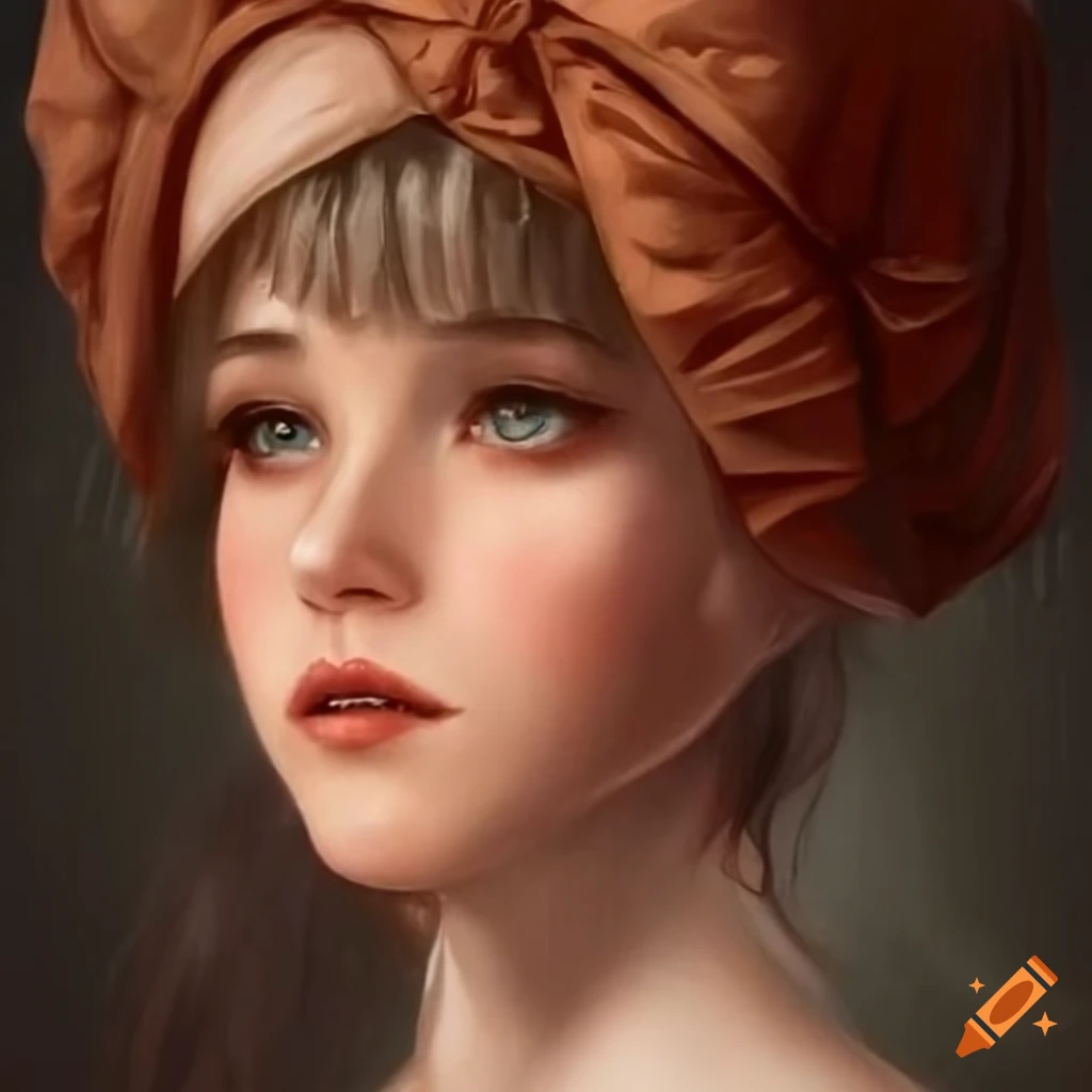 portrait of a woman wearing a regency bonnet