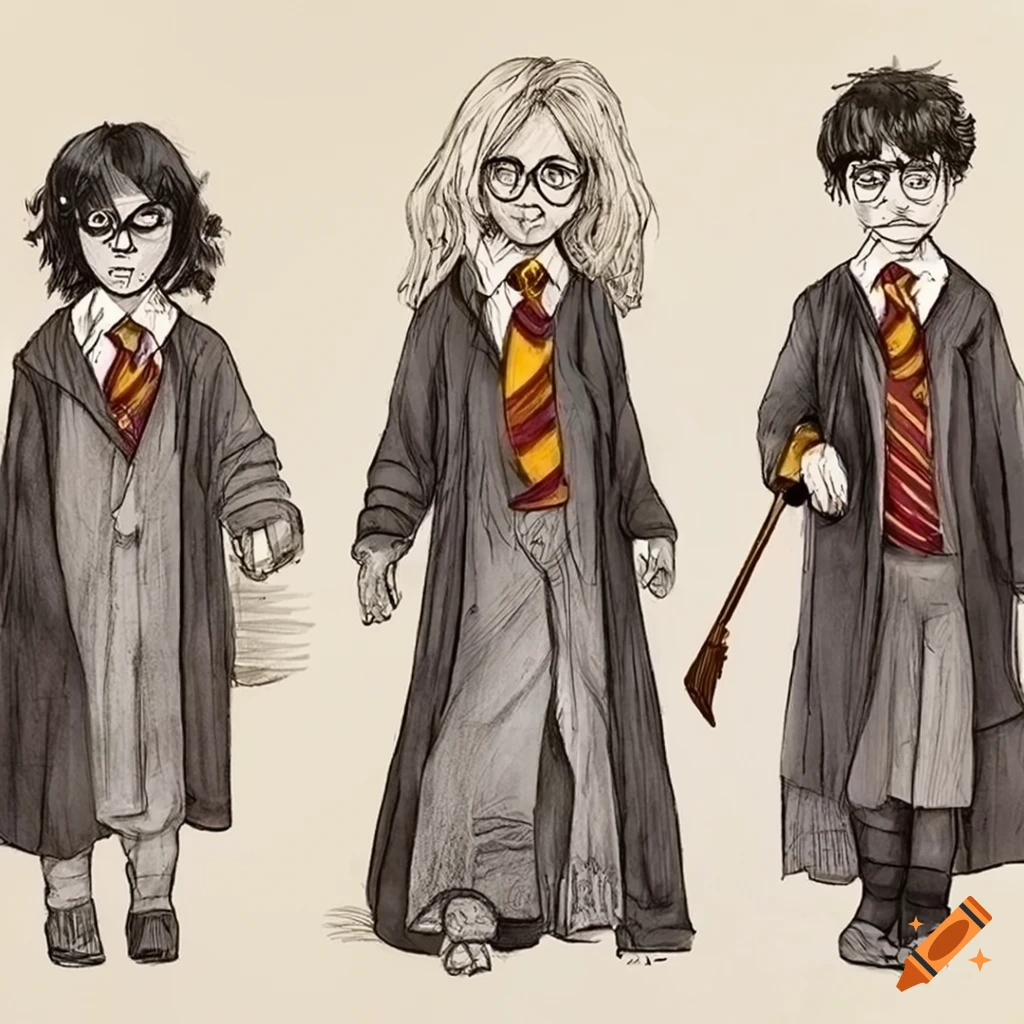 Artwork Of Four Harry Potter Characters