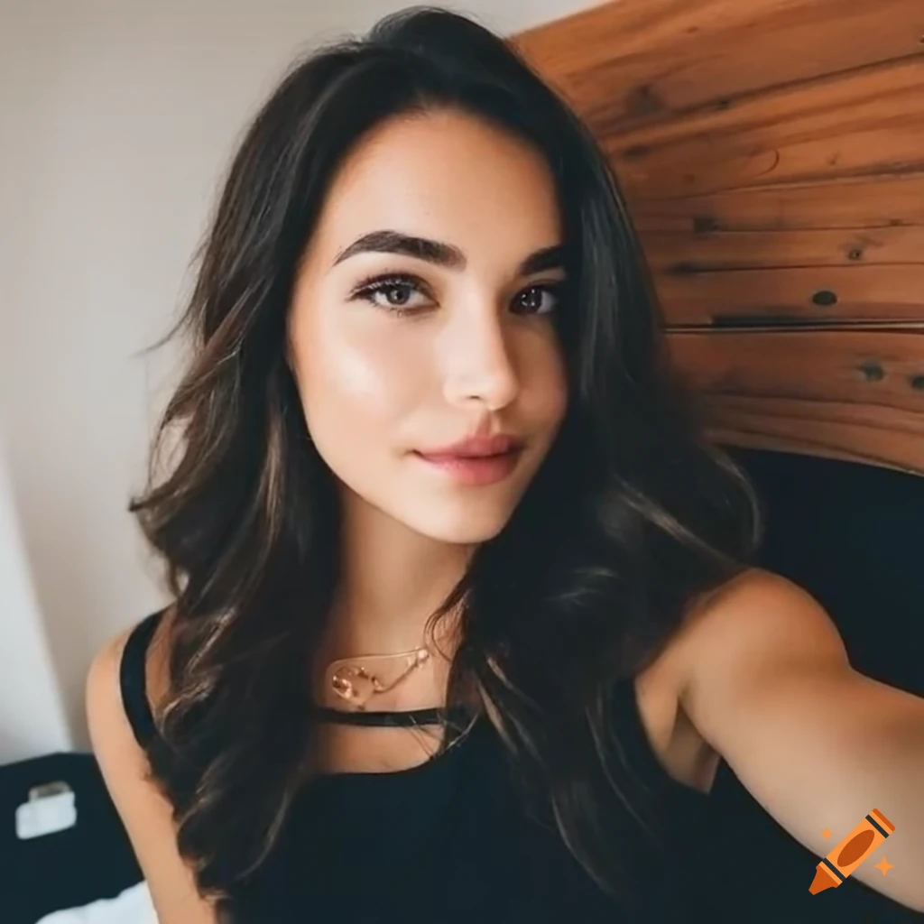 Brunette woman selfie