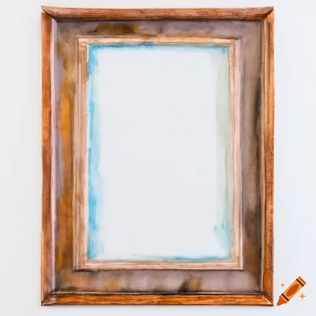 Watercolor painting of a blank canvas frame on Craiyon