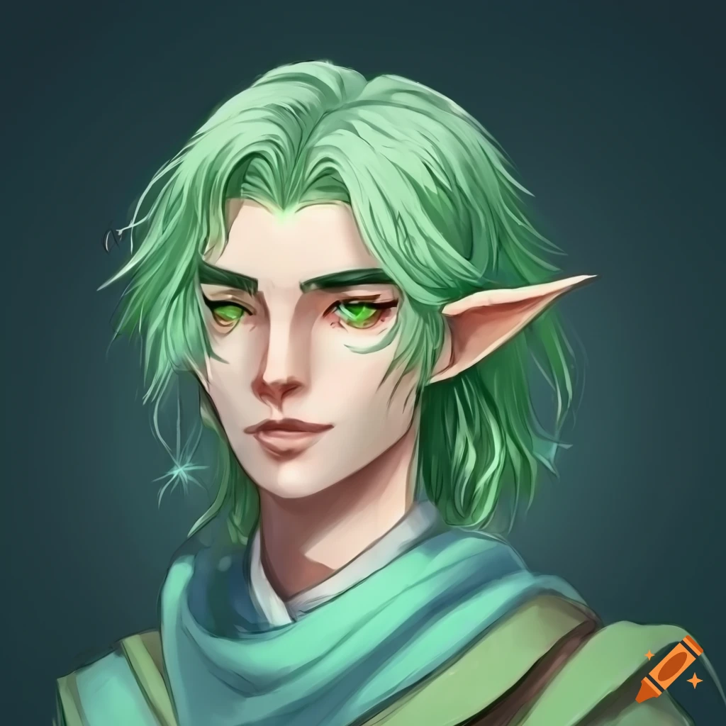 Anime style Illustration Of A Young Male Half Elf anime-style-illustration-of-a-young-male-half-elf