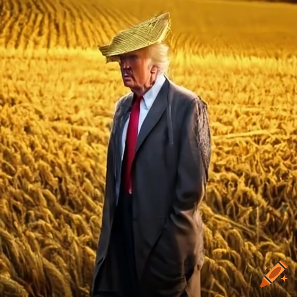 scarecrow with a cornfield backdrop
