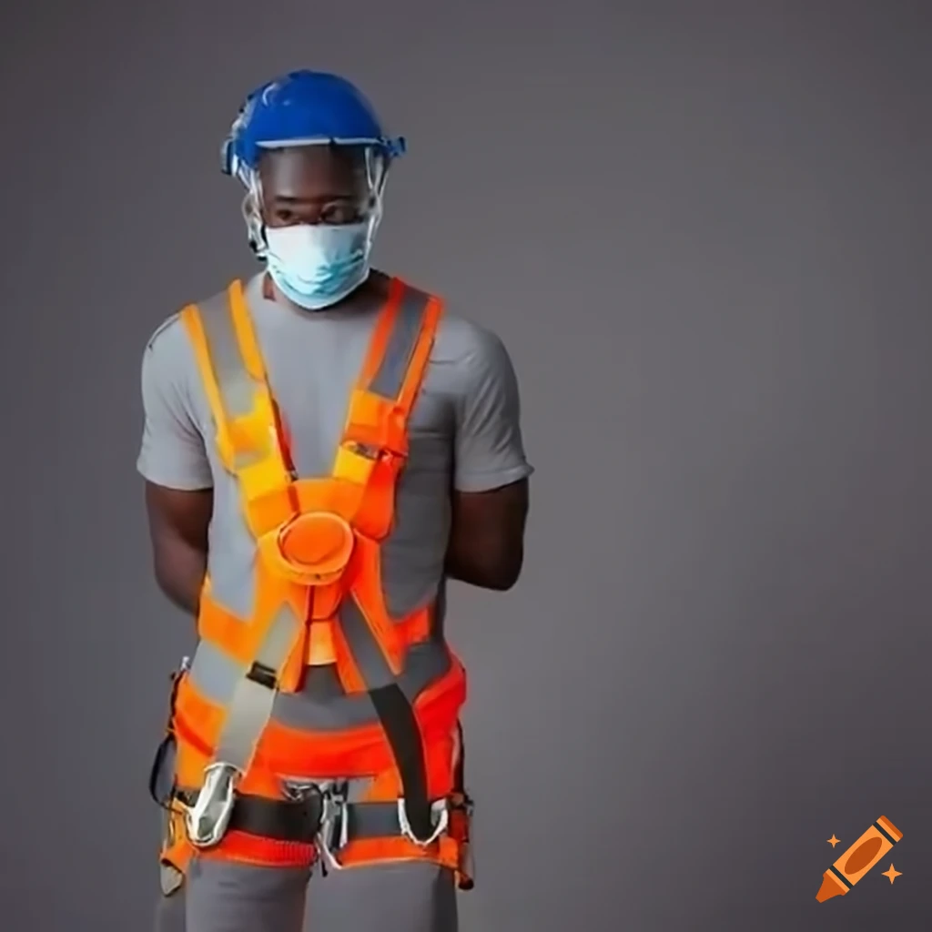 African Man In Ppe And Safety Harness On Craiyon