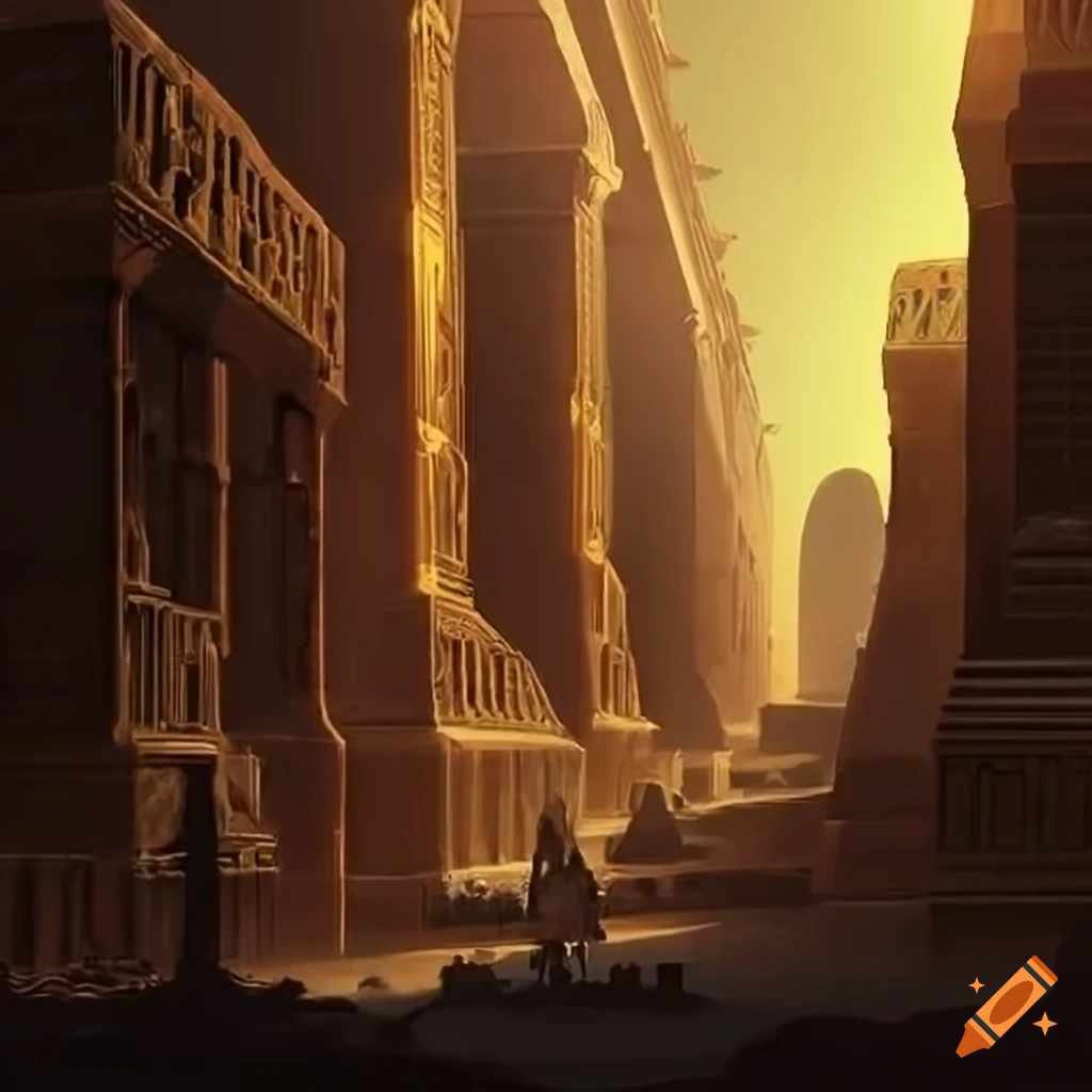 Concept art of ancient egyptian architecture
