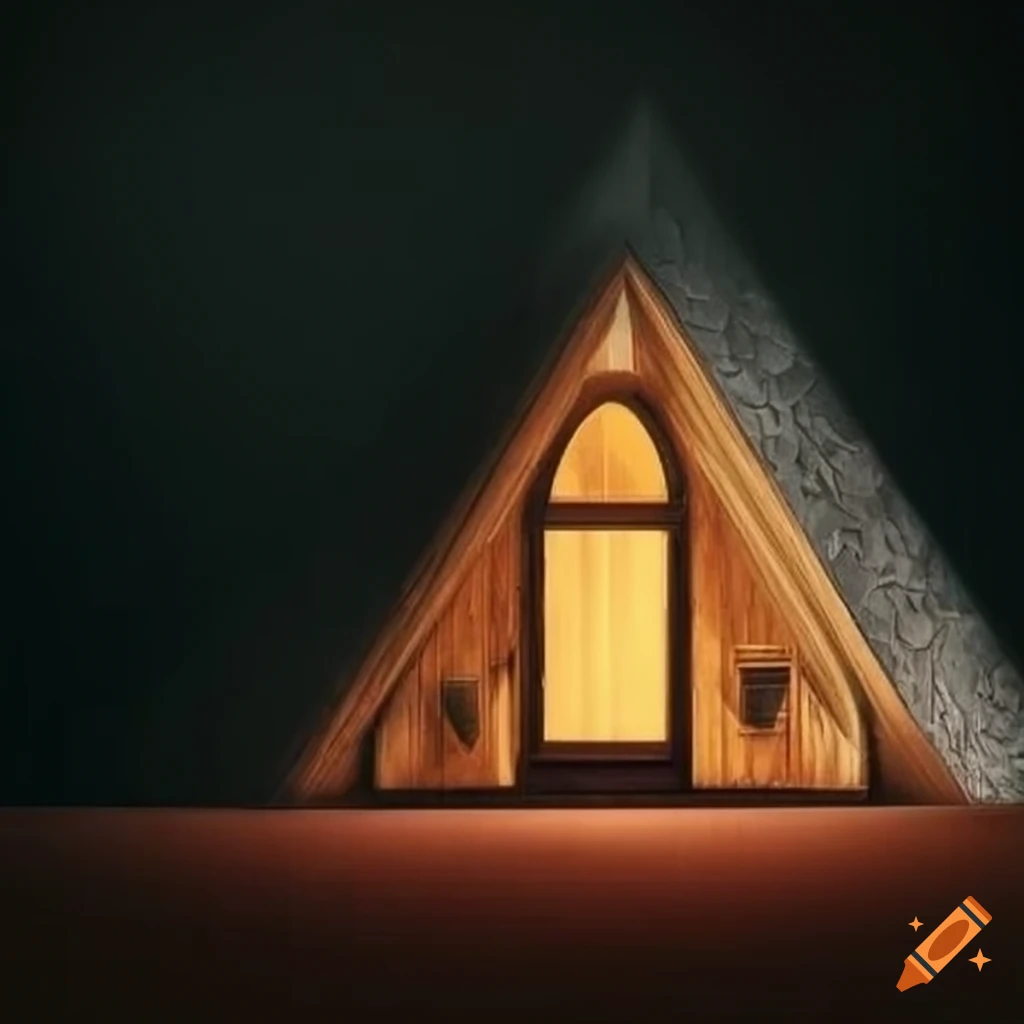 illusion of a lonely cabin with cathedral-like architecture