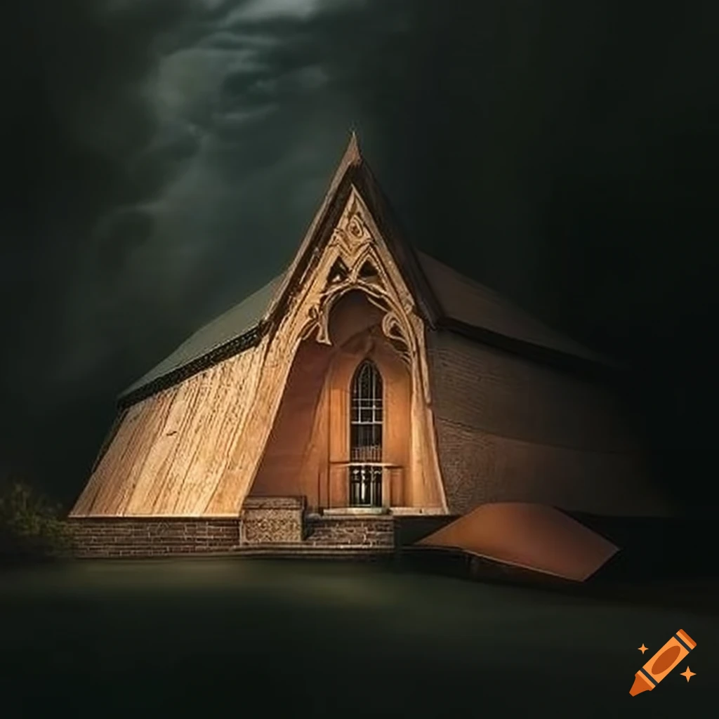 illusion of a cathedral-like cabin
