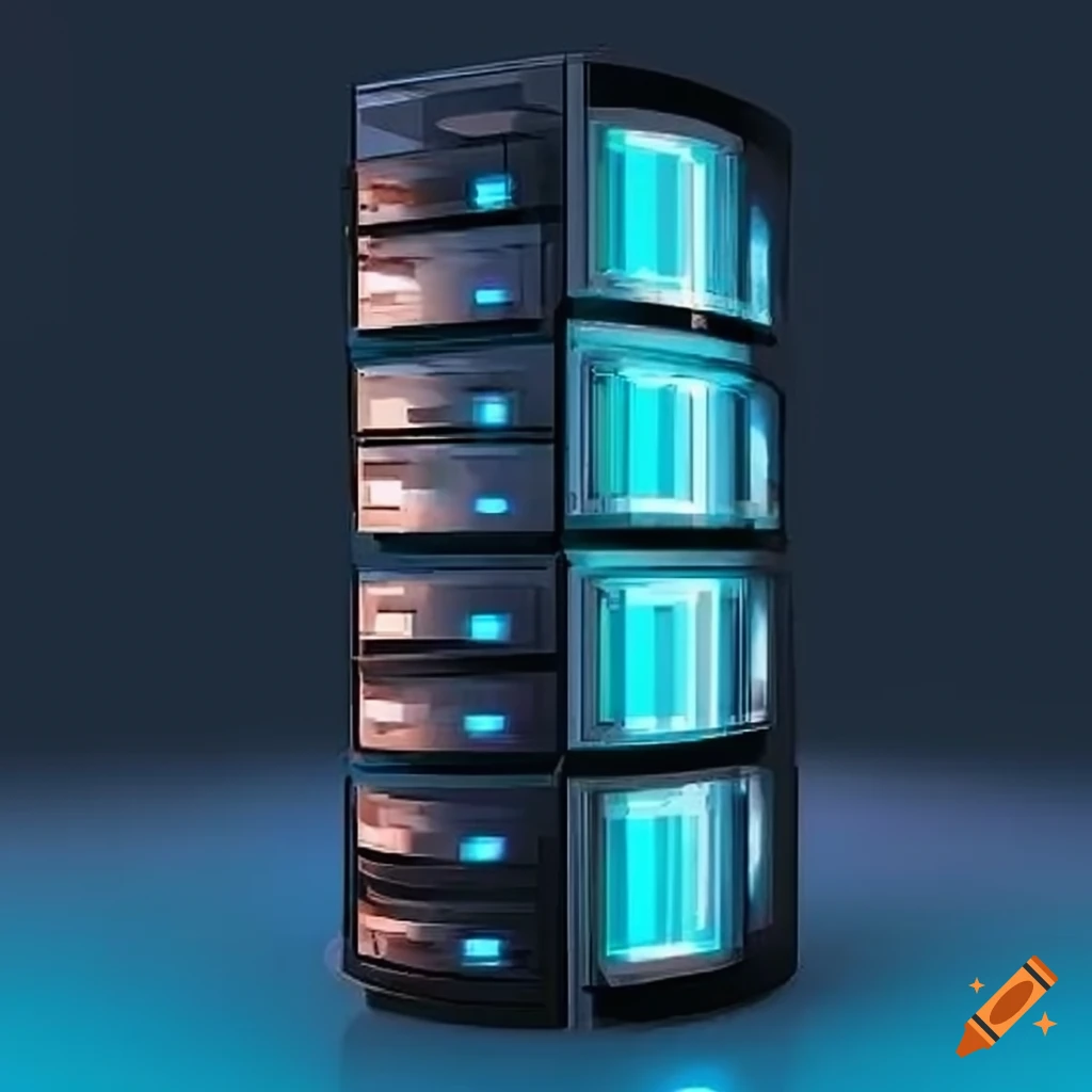 Concept design of a brilliant server on Craiyon