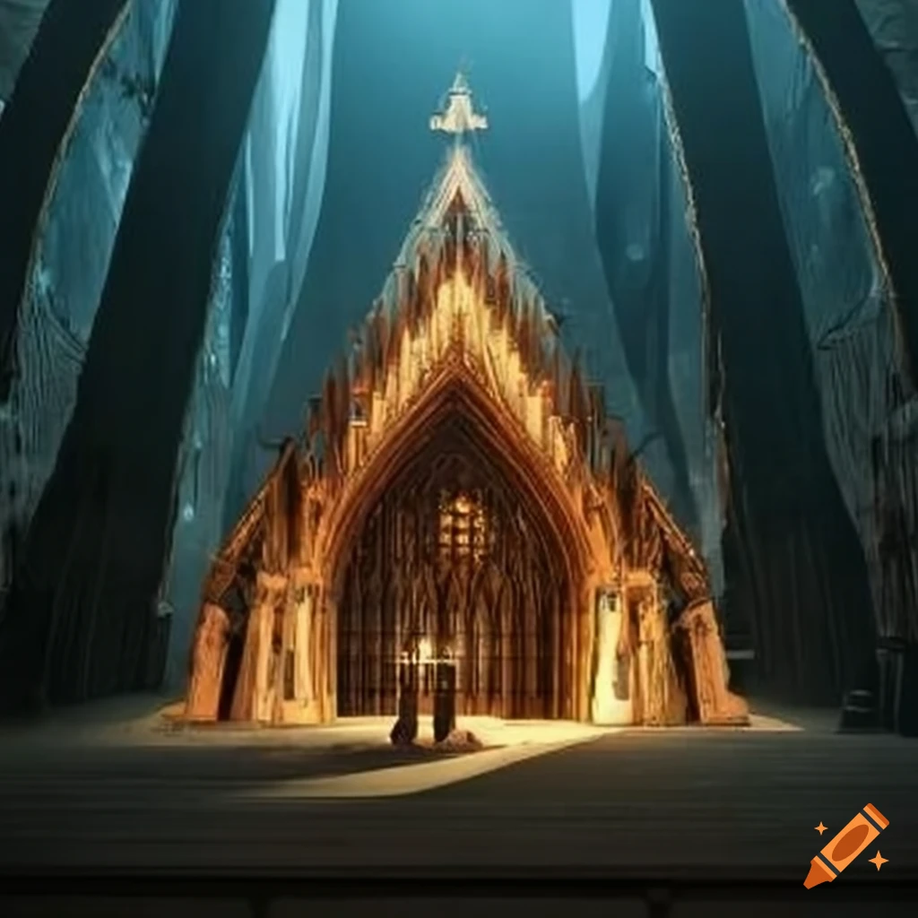 illusory armor-like cabin resembling a cathedral
