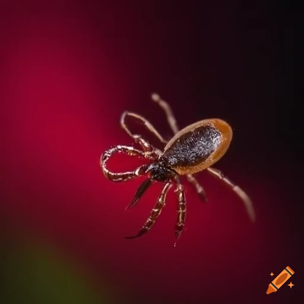 Ticks falling from a branch on Craiyon