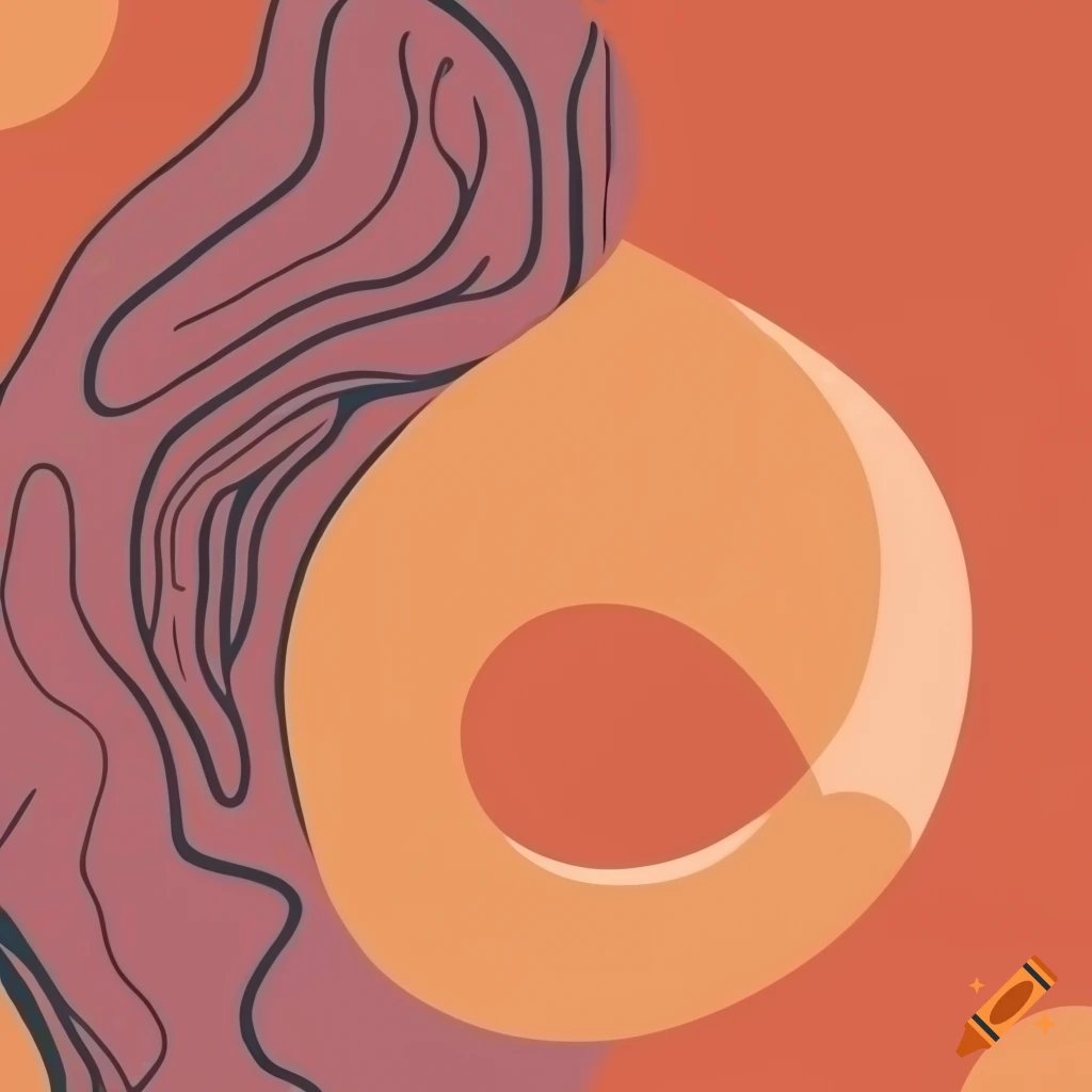 abstract vector art with boho shapes and swirls
