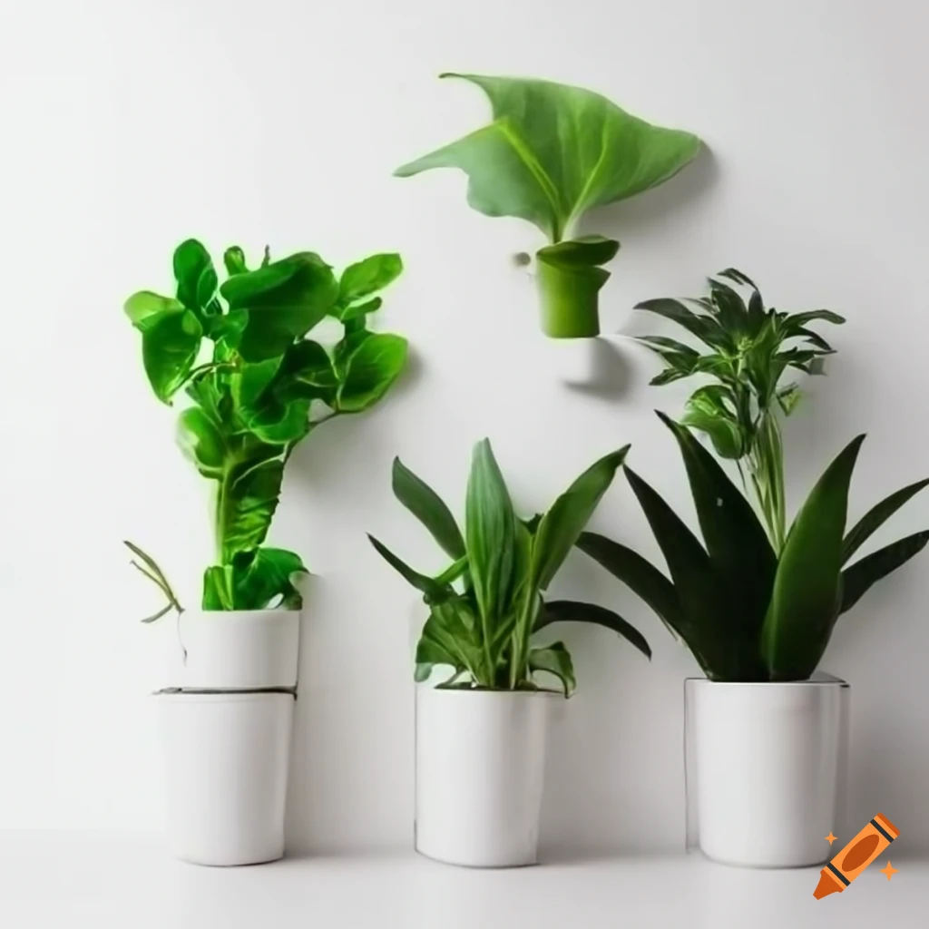 potted green plants on white shelf
