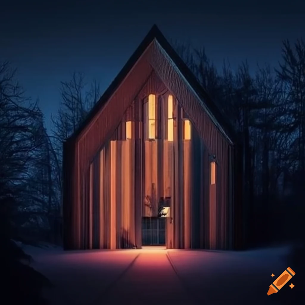 illusion of a cathedral-like cabin