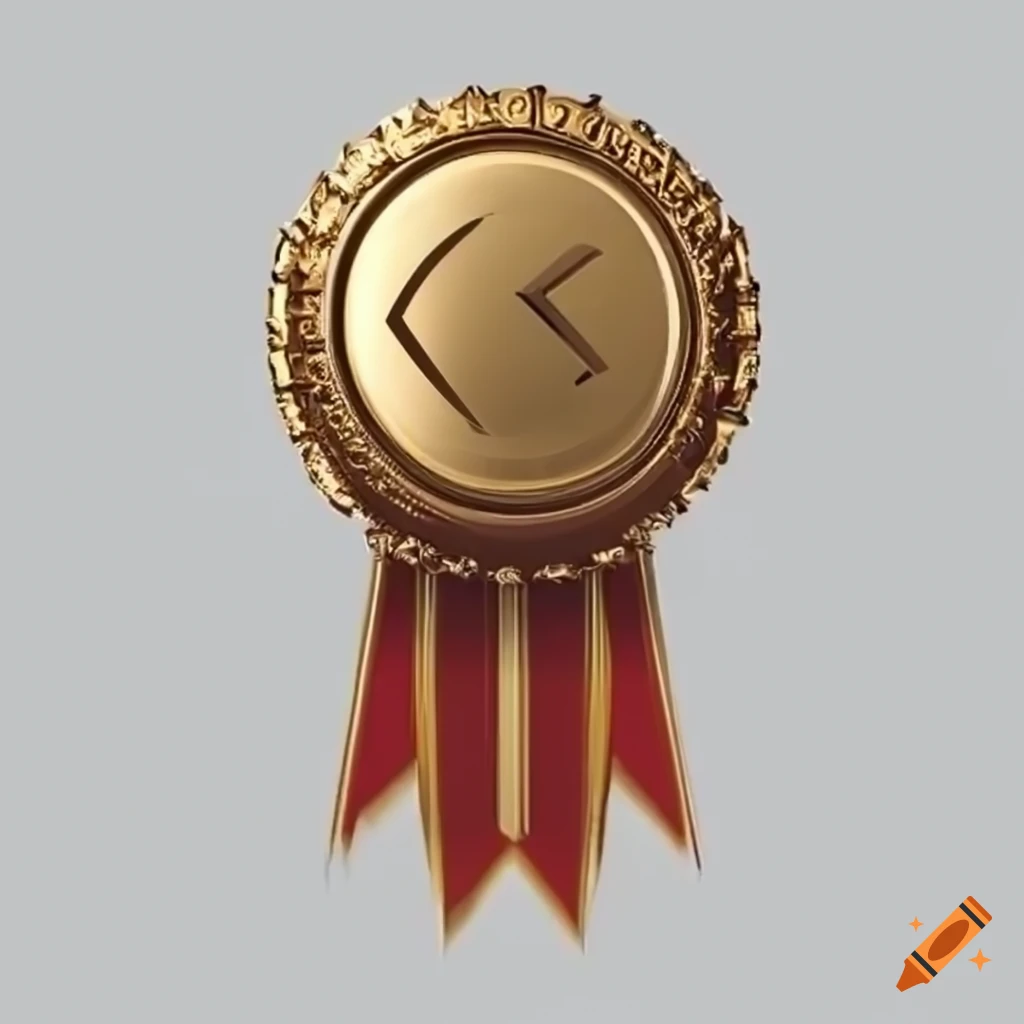 sketch of a medal worn around the neck